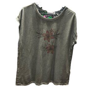 Dantelle Distressed Look Top - Sleeveless - Lace Back